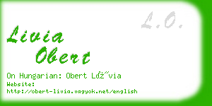 livia obert business card